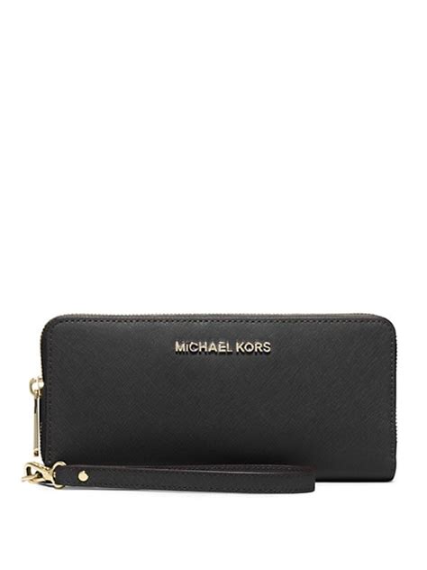 michael kors leather portfolio|michael kors leather continental wristlet.